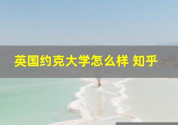 英国约克大学怎么样 知乎